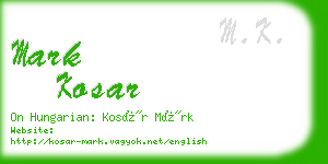 mark kosar business card